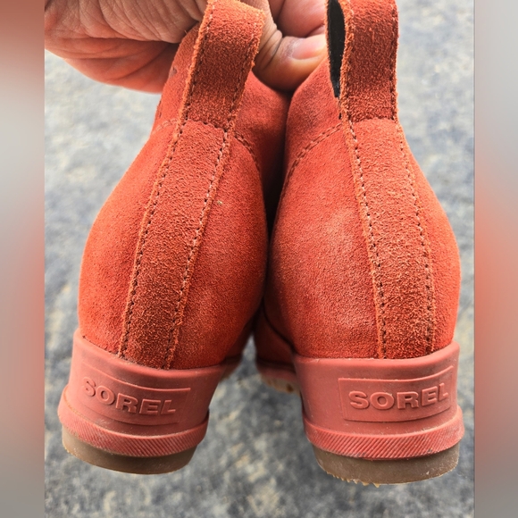 SOREL Ankle Boots Booties Coral Size 5.5 - Picture 7 of 7